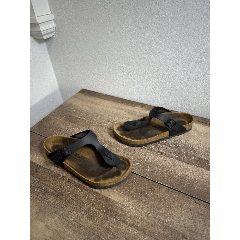 BIRKENSTOCK Gizeh Birko-Flor Thong Sandals Black  EU 39 US 8 Woman's‎
